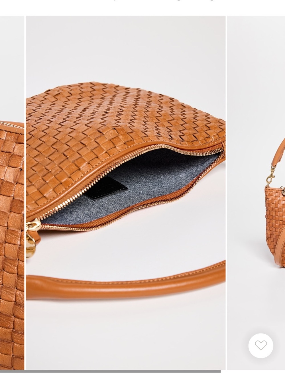 Woven Leather Crossbody Bag in Tan - Picture 7 of 8